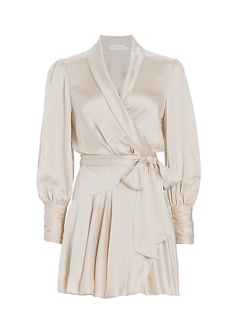 Silk Wrap Mini Dress