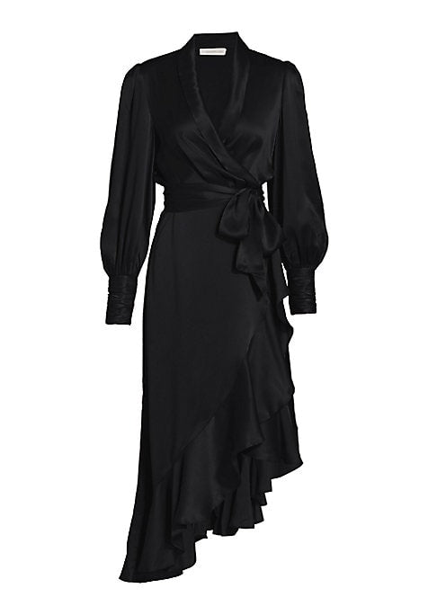 Chic Ruffle Wrap Dress