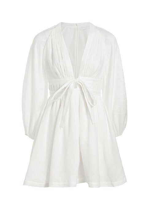 Chic Bow Puff Dress