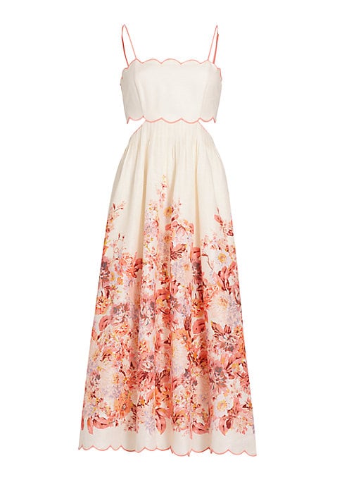 Playful Scallop Midi Dress