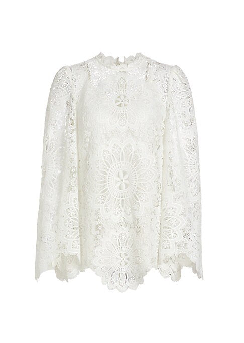 Lace Flare Sleeve Top