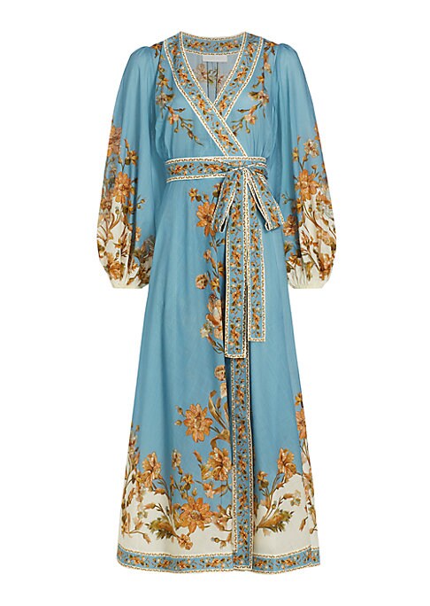 Floral Cotton Wrap Dress