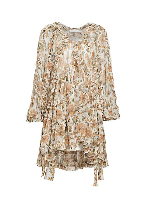 Floral Frill Mini Dress