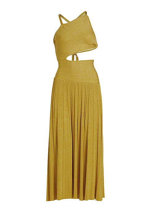 Metallic Cut-Out Glam Dress