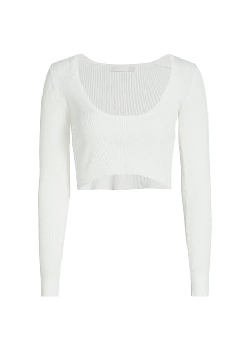 Elegant Ribbed Crop Top