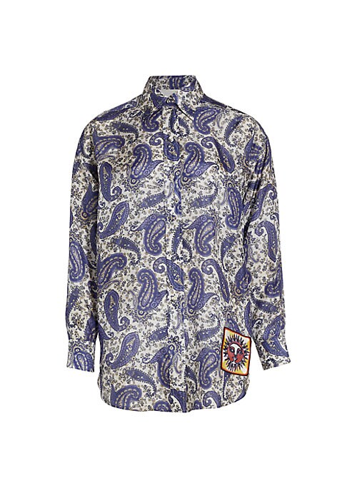 Silk Paisley Button-Up