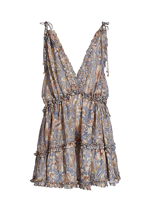 Floral Silk Mini Dress