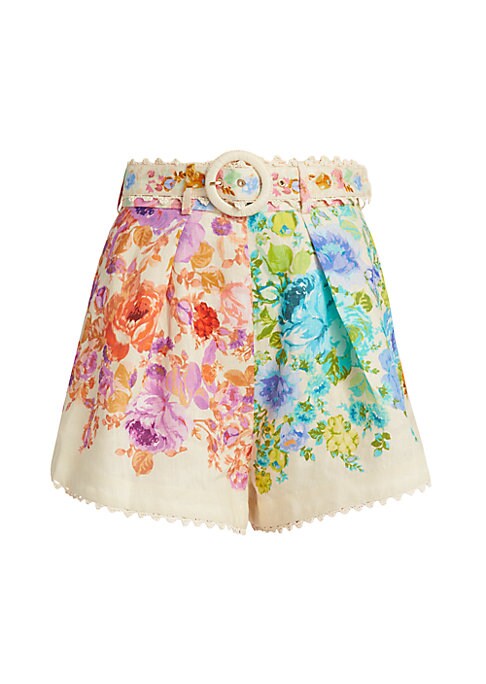 Floral Pleat Shorts
