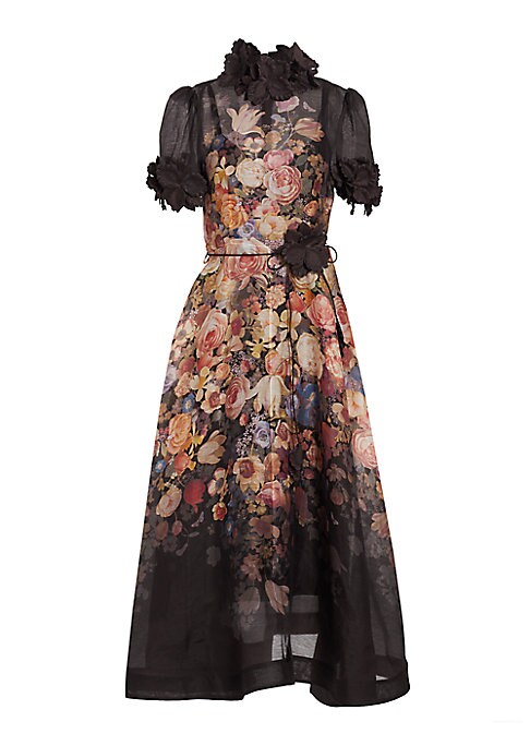 Floral Ruffled Midi Delight