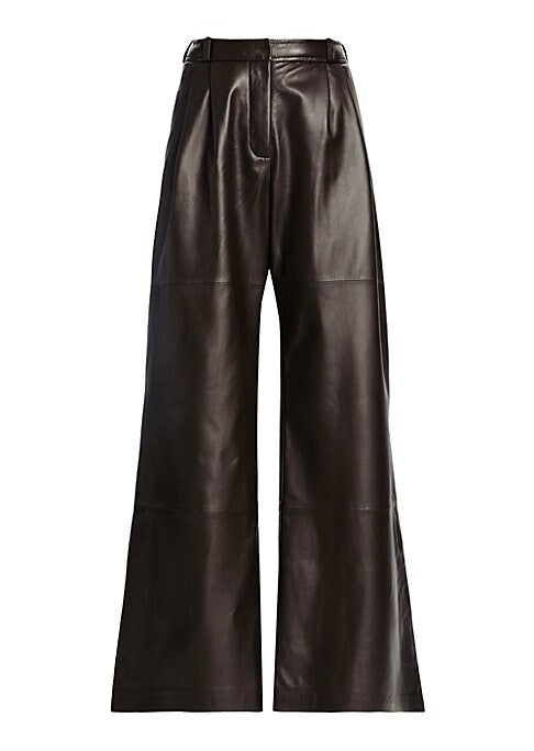 Chic Leather Palazzo Pants