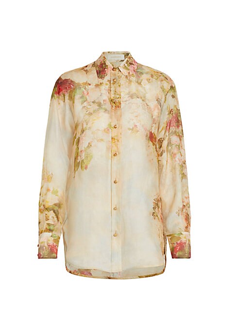 Floral Silk Blend Shirt