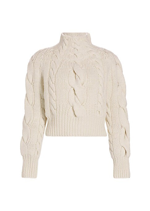 Cropped Knit Charm Sweater