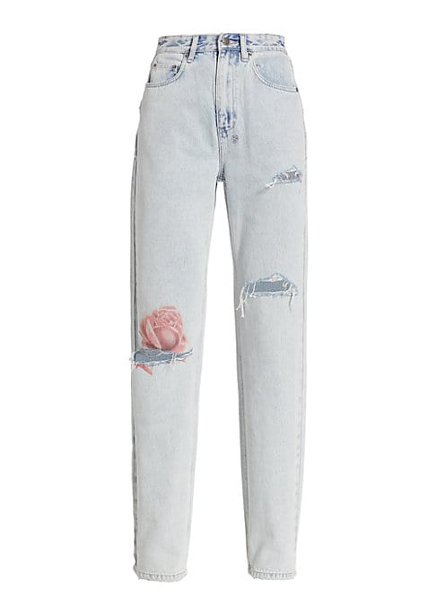 Rose Distress Denim