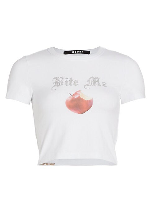 Rhinestone Apple Graphic Tee