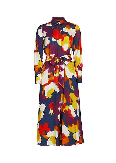 Floral A-Line Midi Dress
