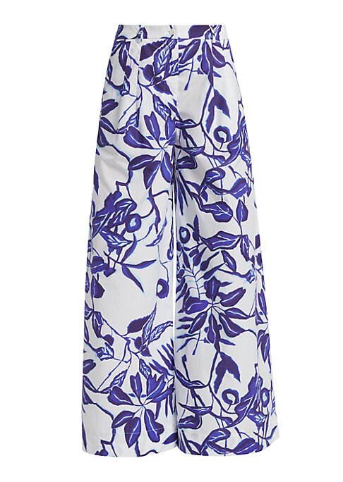 Jungle Print Wide-Leg Trousers