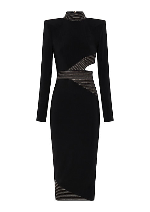Cut-Out Elegance Midi Dress