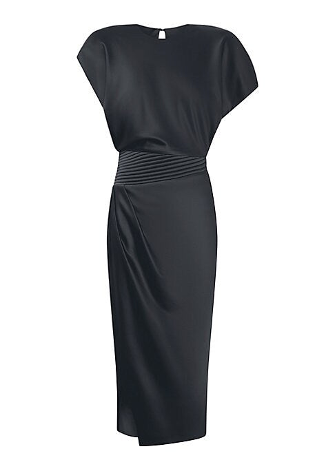 Satin Elegance Midi Dress