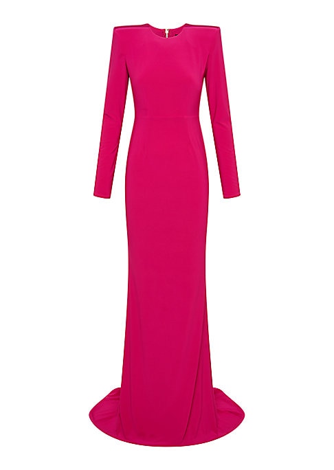 Dramatic Shoulder Jersey Gown