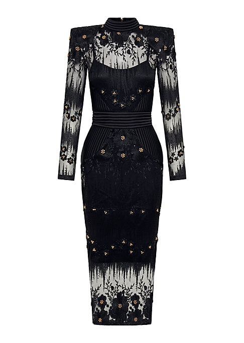 Embellished Elegance Midi Dress