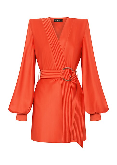 Lustrous Wrap Satin Dress