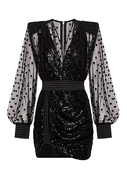 Dazzling V-Neck Minidress