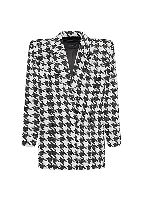 Chic Houndstooth Blazer