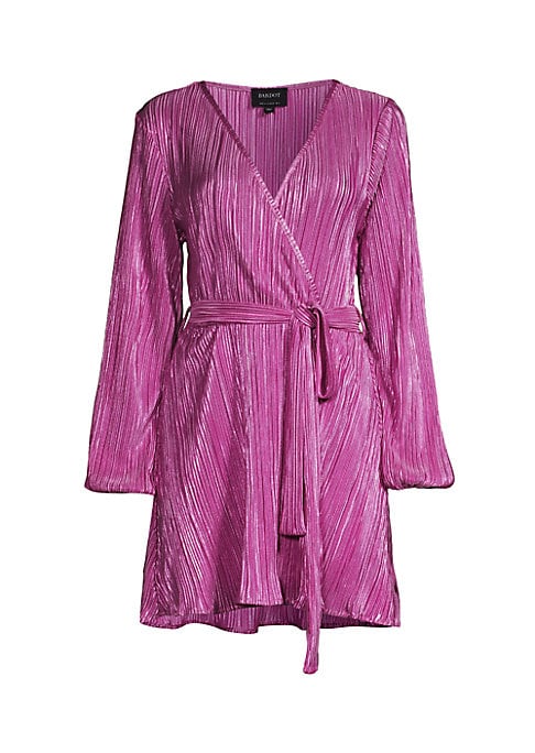 Lustrous Pleated Mini Dress