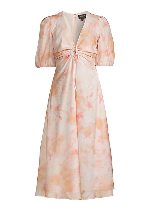 Plunge Tie-Dye Midi Dress