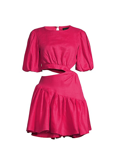 Chic Cut-Out Linen Dress