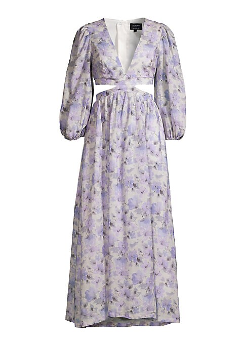 Floral V-Neck Midi Dress
