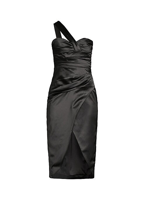 Elegant Satin One-Shoulder Dress