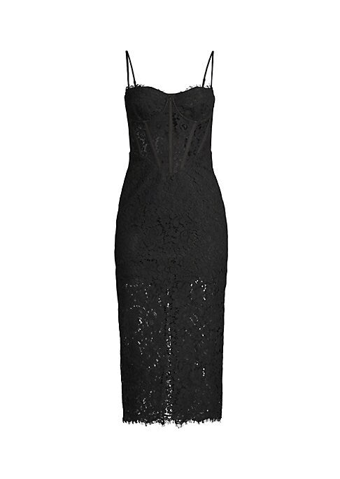 Lace Corset Midi Gown