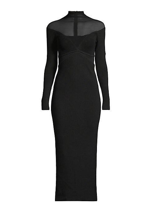 Chic Mesh Midi Dress