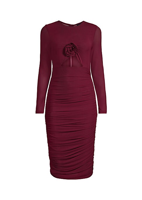 Rosette Cut-Out Midi Dress