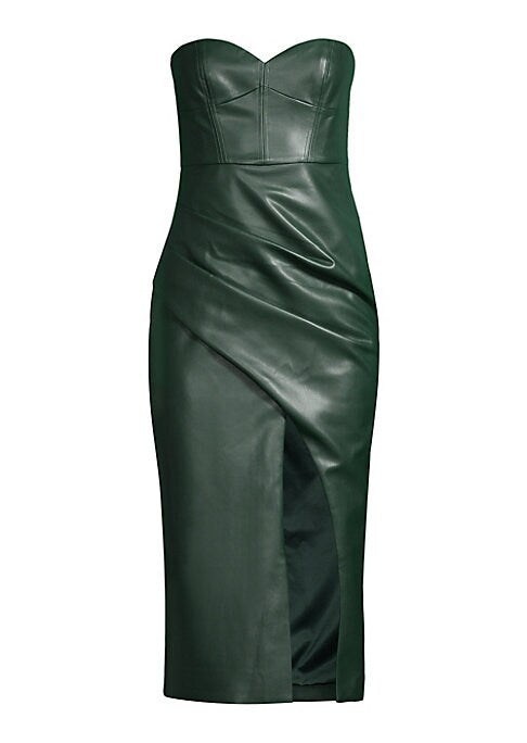 Chic Vegan Leather Dress