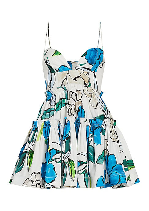 Botanical Ruffle Minidress
