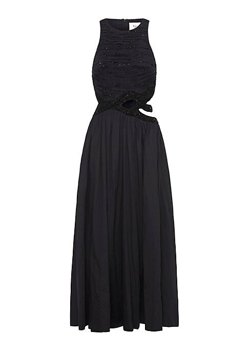 Sequin Cut-Out Midi-Dress