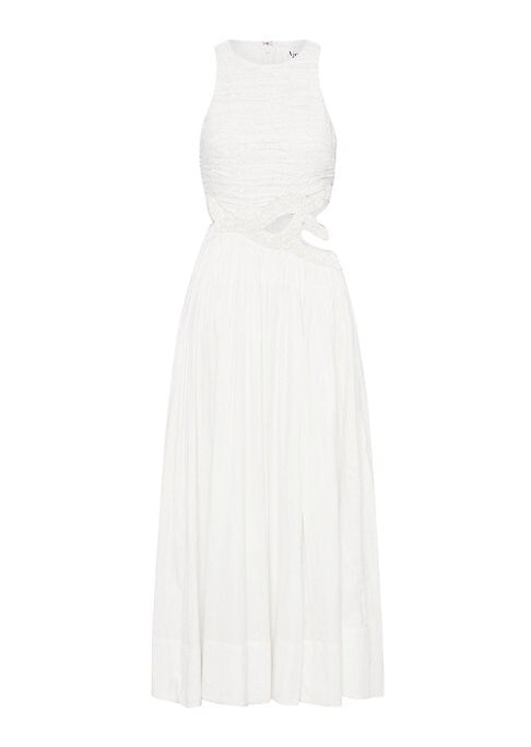 Glimmering Cut-Out Midi Dress