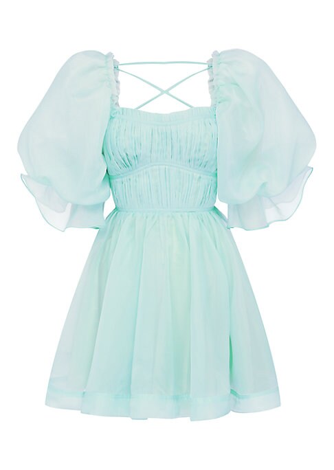 Puffed Elegance Mini Dress