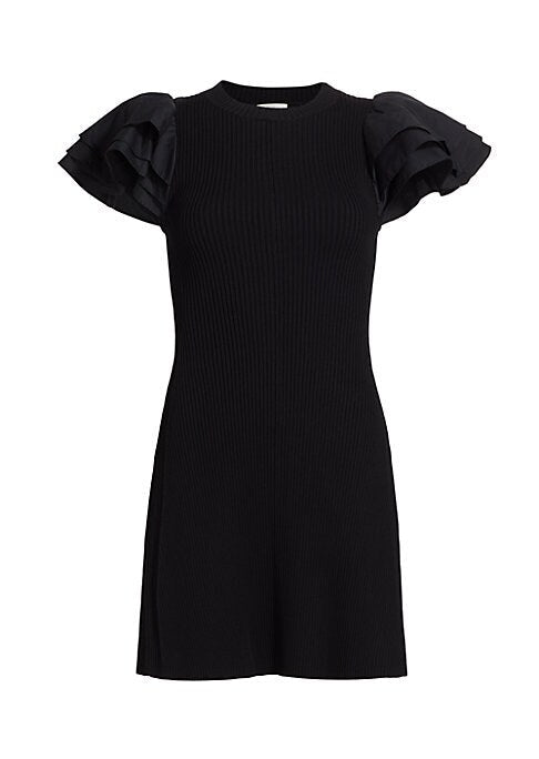 Ruffled Knit Mini Dress