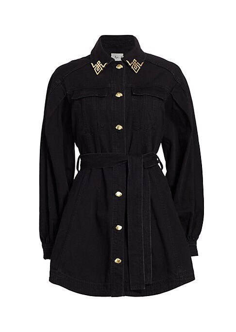 Chic Denim Belted Dress