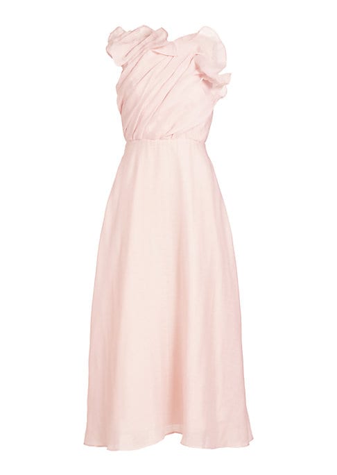 Ethereal Ruffle Midi Dress