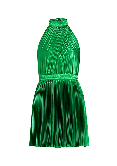 Chic Pleated Halter Dress