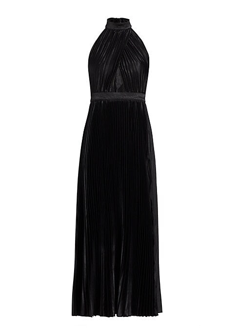Chic Pleated Halter Dress