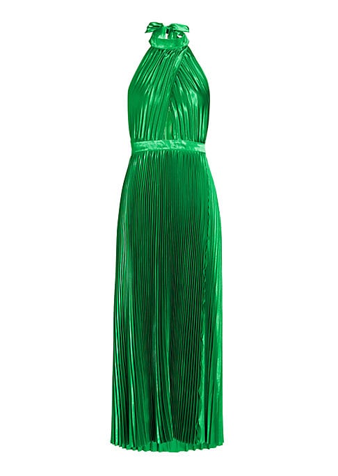 Chic Pleated Halter Dress