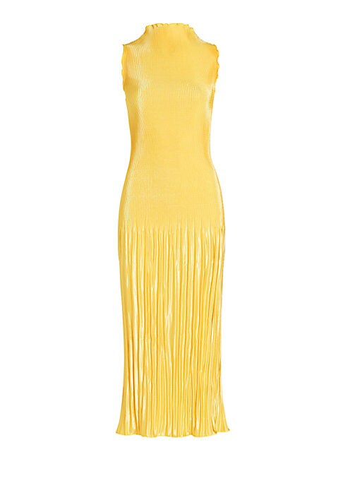 Turtleneck Pleats Gown