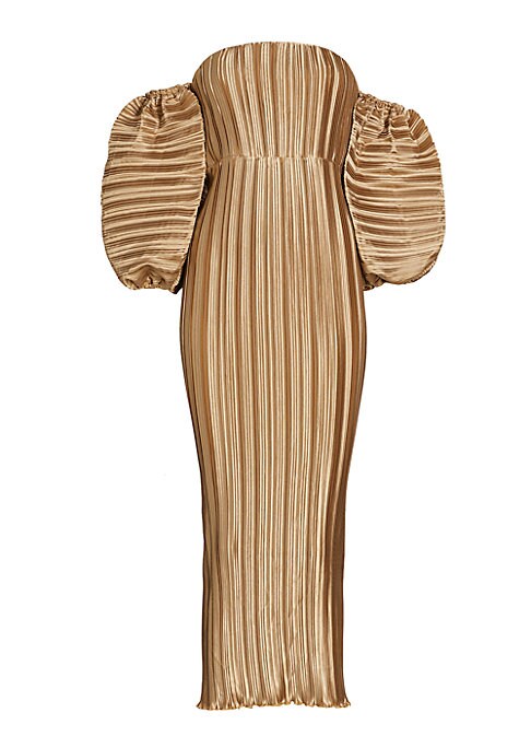 Puff Sleeve Satin Dress
