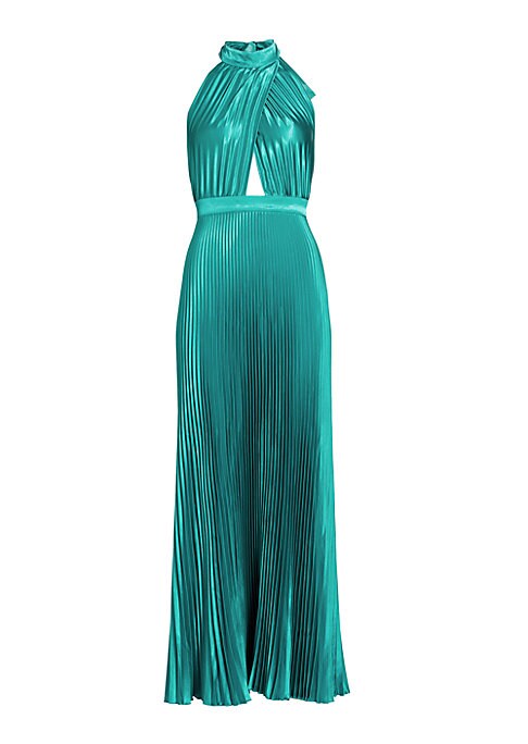 Chic Pleated Halter Dress