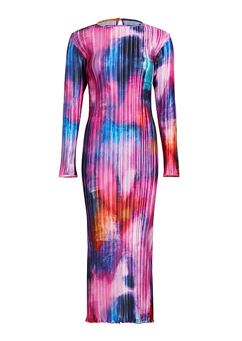 Vibrant Pleat Dress